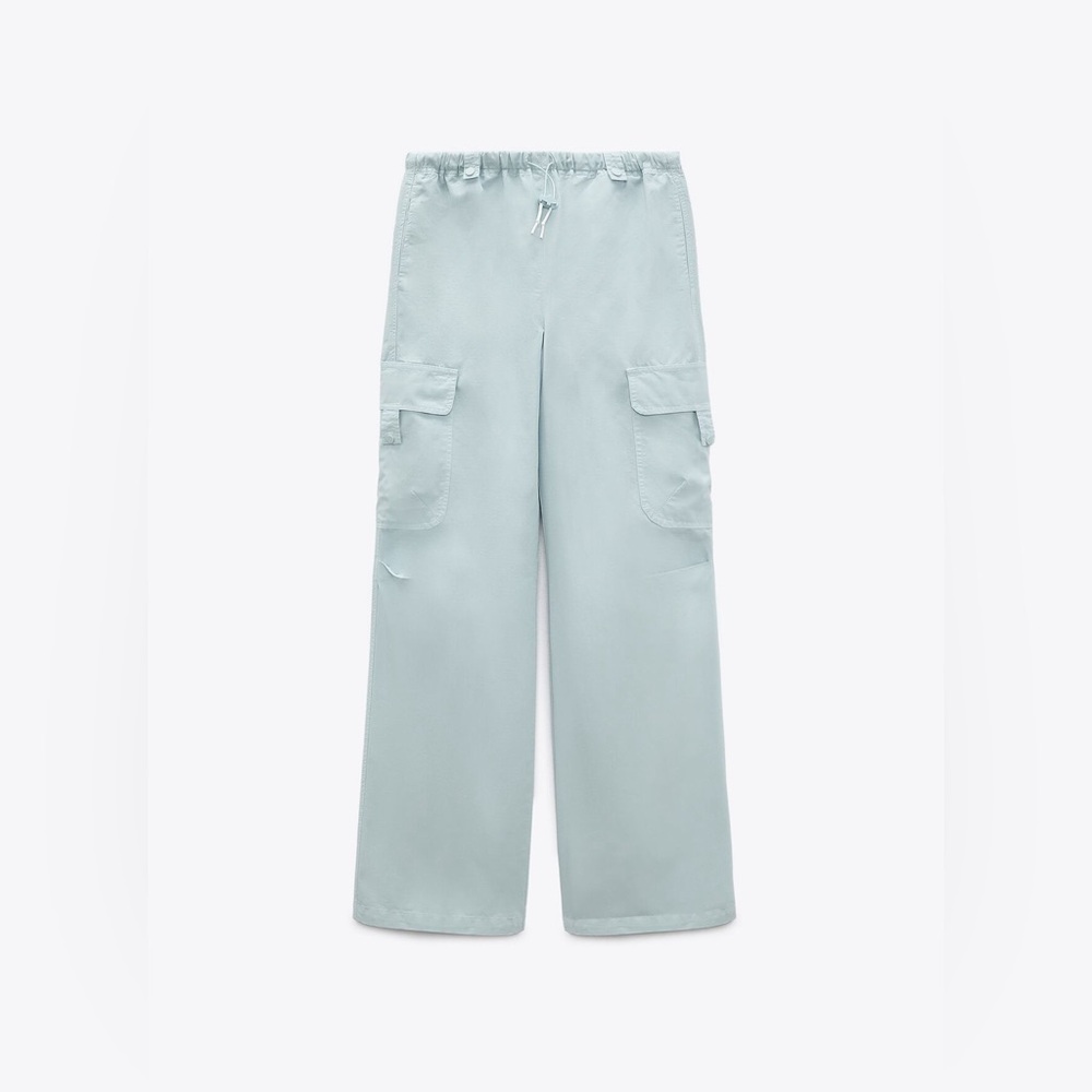 Zara sky blue cargo pants
